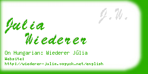 julia wiederer business card